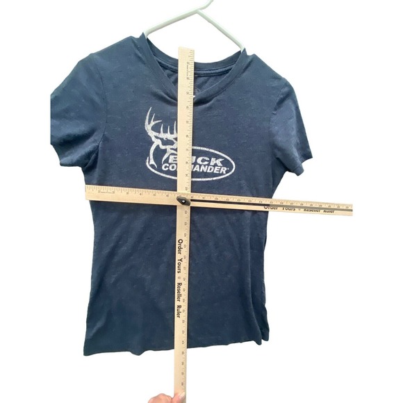 Buck Commander Womens Blue Deer Logo T-shirt Size LARGE - Picture 5 of 9